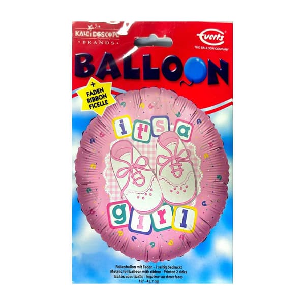 Everts It´s A Girl Shoes Foil Balloon Pink/White One Size