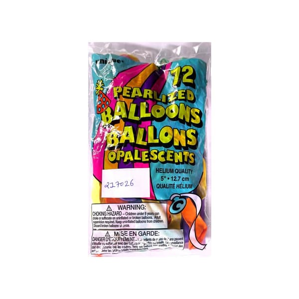 Unique Party Latex Pearlised Balloons (Pack of 12) Multicoloured One Size