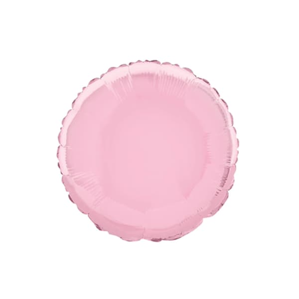 Rund folieballong Pastel Pink One Size