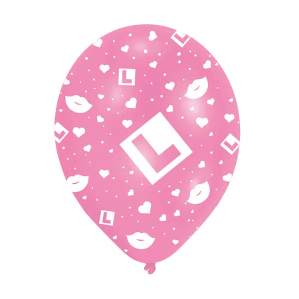 Amscan Latex Hen Night Balloons (Pack of 6) Pink/White One Size