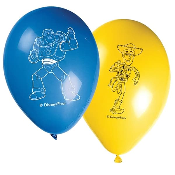 Toy Story Woody Balloons (Pack of 8) Blue/Yellow One Size