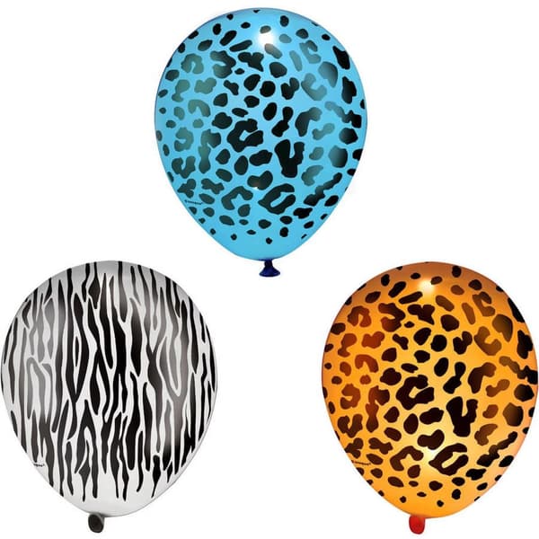 Animal Print LED Balloons (Pack of 5) Multicoloured One Size