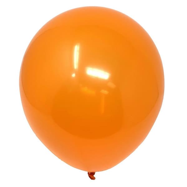 Globos Latex Plain Balloons (Pack of 100) Orange One Size