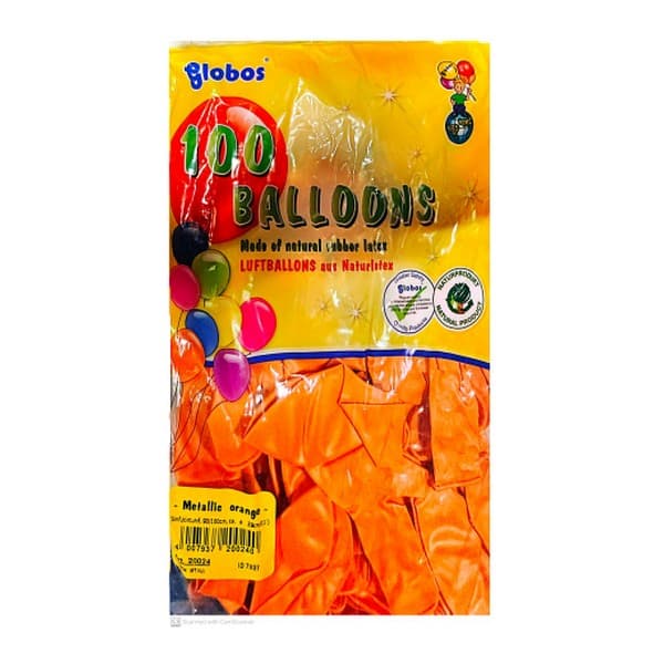 Globos Enkla latexballonger (100 st) Orange 11in