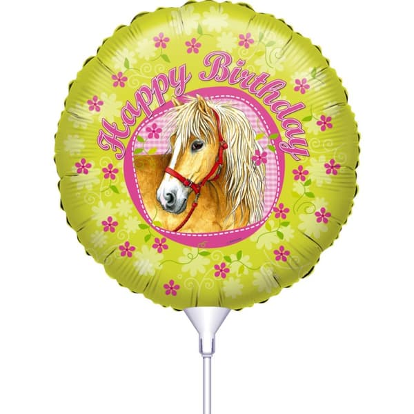 Amscan Horse Birthday Foil Balloon Yellow/Pink One Size