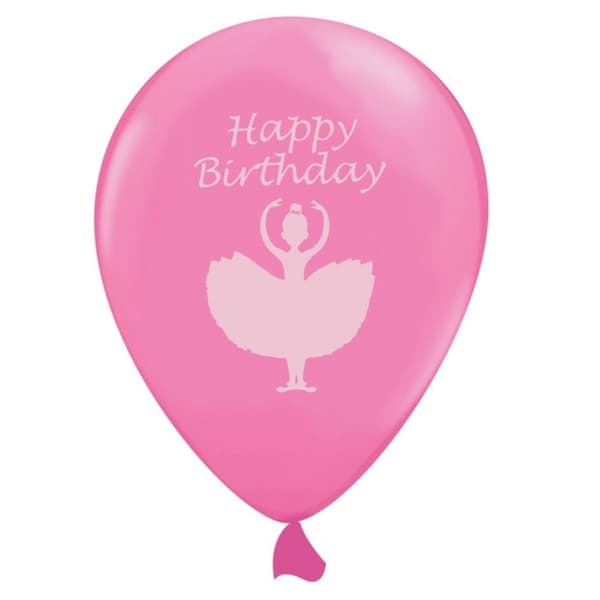 Creative Party Much Fun Latex Tutu Happy Birthday Balloons (Pack of 6) Pink One Size