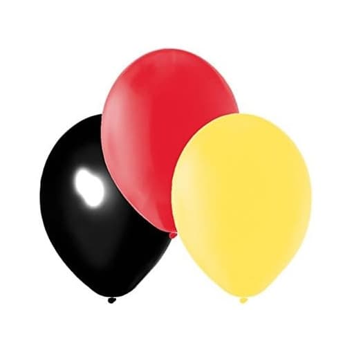 Amscan Pride Passion Latex German Party Balloon (Pack of 20) Black/Red/Gold One Size