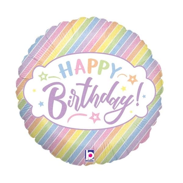 Oaktree Betallic Holographic Birthday Foil Balloon Multicoloured One Size