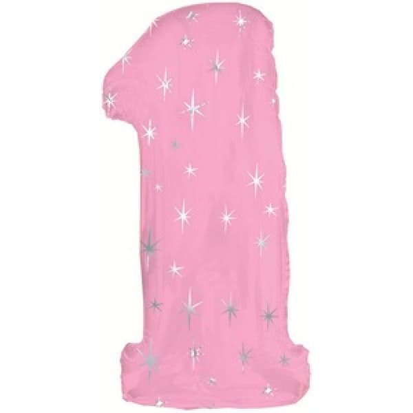 1 Sparkle Foil Balloon Pink One Size