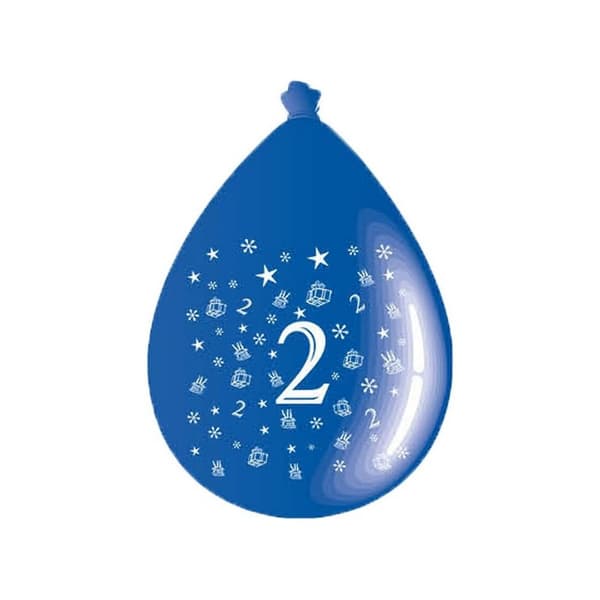 Latex 2nd Birthday Balloon (Pack of 15) Multicoloured One Size