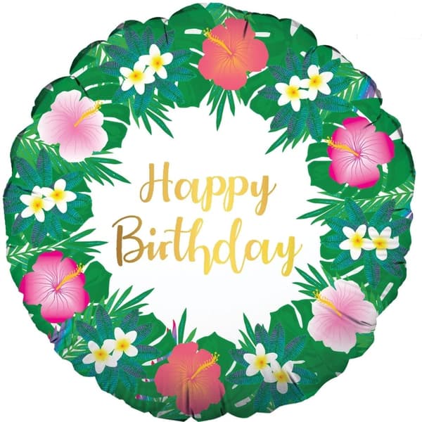 Oaktree Hawaiian Happy Birthday Foil Balloon Multicoloured One Size