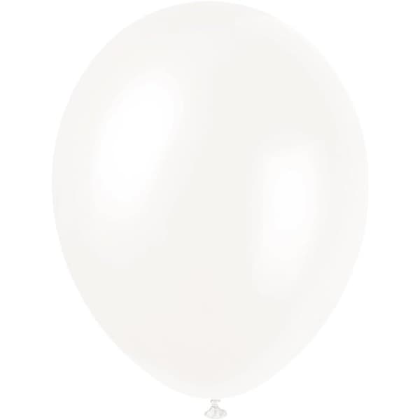 Unique Party Latex Iridescent Balloons (Pack of 8) White One Size