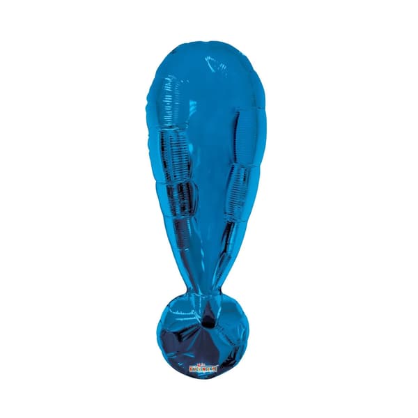 Kaleidoscope Exclamation Point Foil Balloon Blue One Size