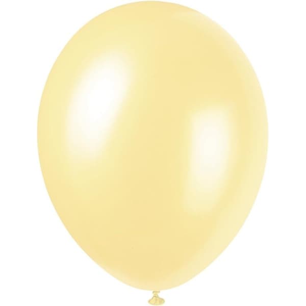 Unique Party Latex Pearlised Balloons (Pack of 8)