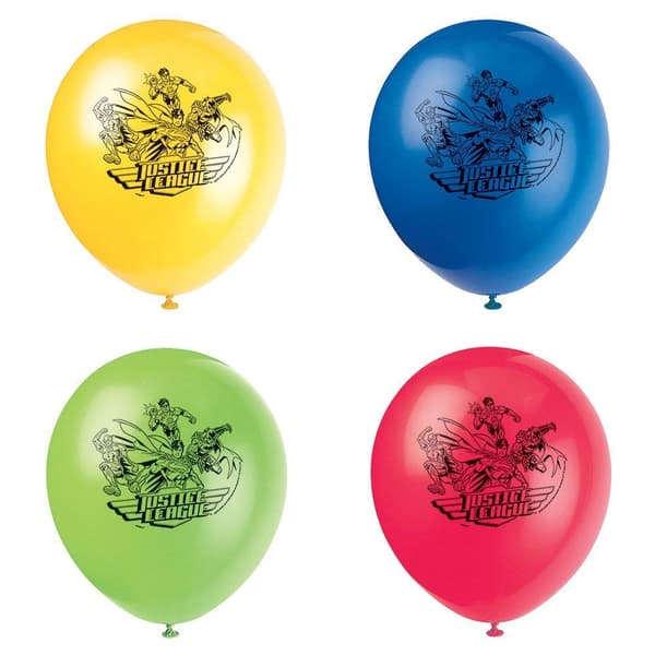 Justice League Latex Characters Balloon (Pack of 8) Multicoloured One Size