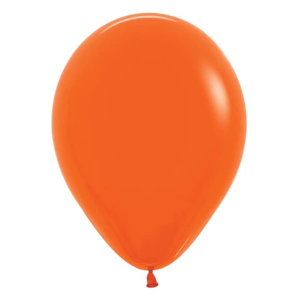 Latex Metallic Balloons (Pack of 100) Orange One Size