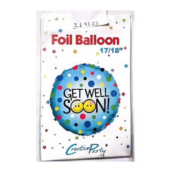 Creative Party Get Well Soon Foil Balloon Blue/Multicoloured One Size