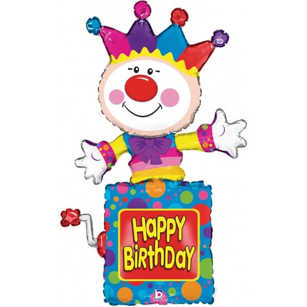 Betallic Jack In The Box Metallic Birthday Foil Balloon Multicoloured One Size