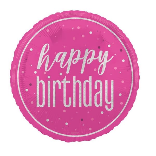 Unique Party Round Happy Birthday Foil Balloon