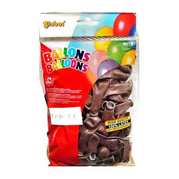 Globos Latex Plain Balloons (Pack of 100)