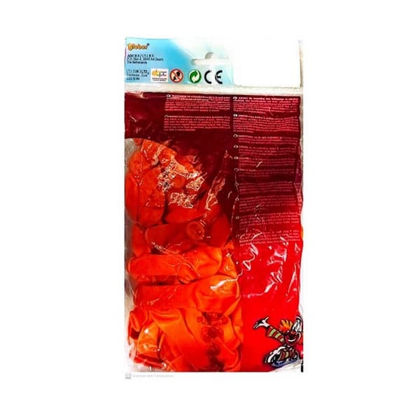 Globos Latex Plain Balloons (Pack of 100)