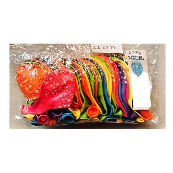Creative Party Latexballonger med tryck för 5:e födelsedagen (50-pack) Multicoloured One Size