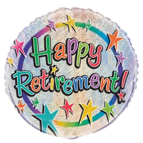 Unique Party Prism Retirement Foil Balloon Multicoloured One Size