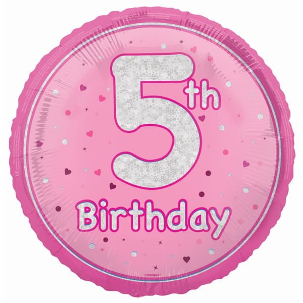 Unique Party Prism 5th Birthday Foil Balloon