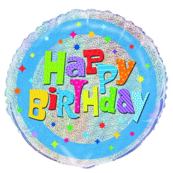 Unique Party Wacky Prism Happy Birthday Foil Balloon Multicoloured One Size