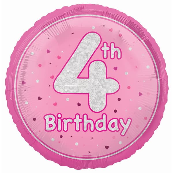 Unique Party Prism 4th Birthday Foil Balloon