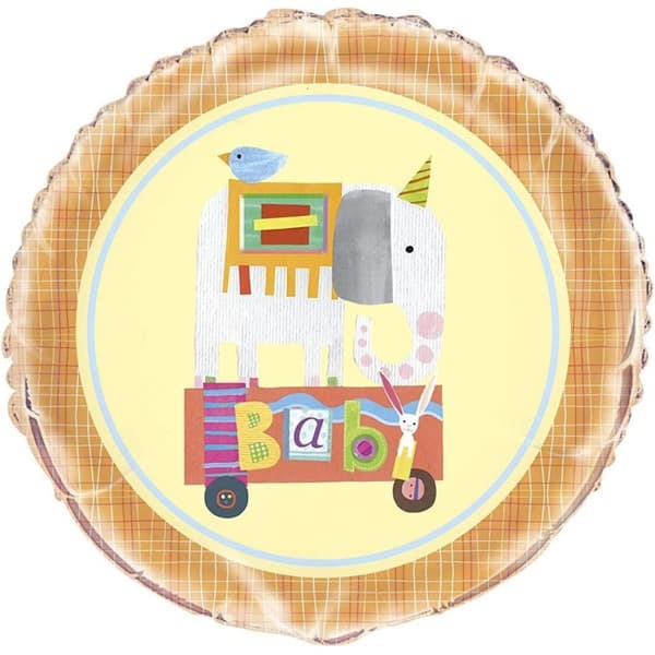 Unique Party Foil Circus Animal Baby Shower Foil Balloon Multicoloured One Size