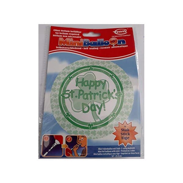 Everts St Patricks Day Foil Balloon White/Green One Size