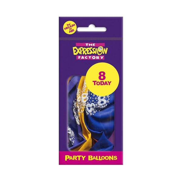 Expression Factory Age 6 Latex Balloon Multicoloured One Size