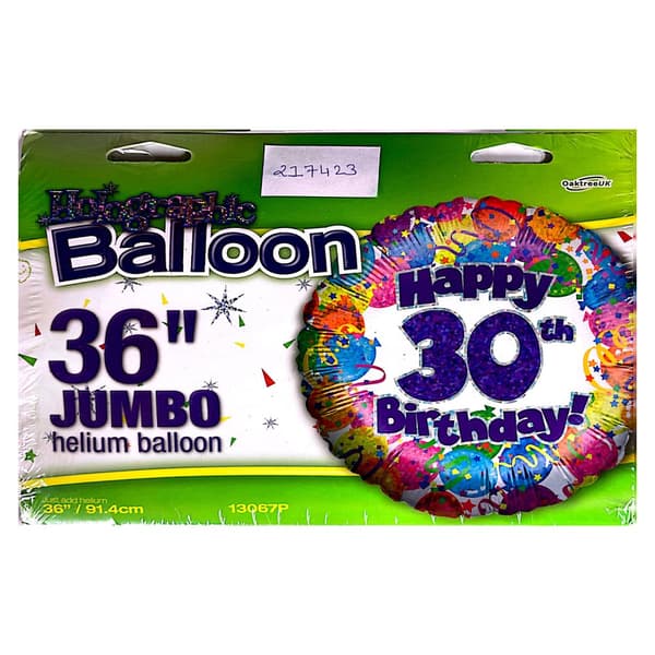 Oaktree Holographic 30th Birthday Balloon