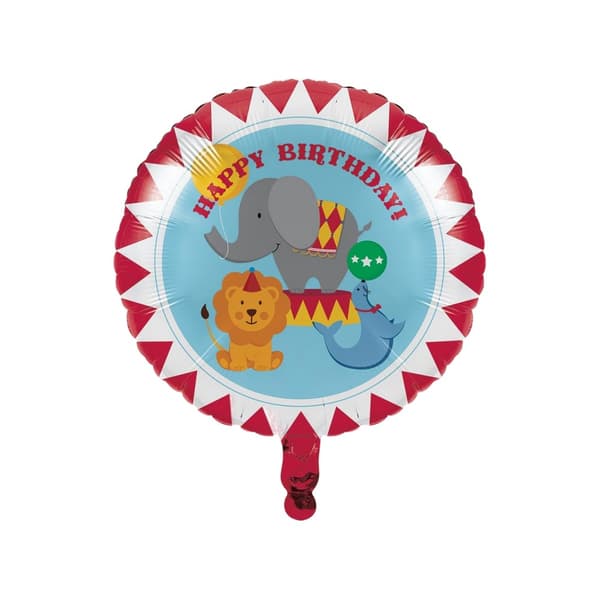 Creative Party Foil Circus Animal Happy Birthday Foil Balloon White/Red/Blue One Size