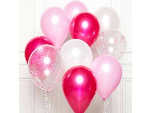 Rosa ballongbukett