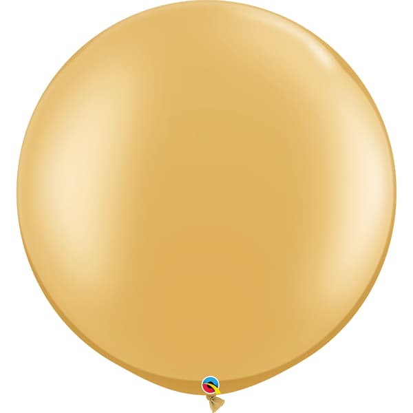 Latex Metallic Anniversary Balloons Gold One Size