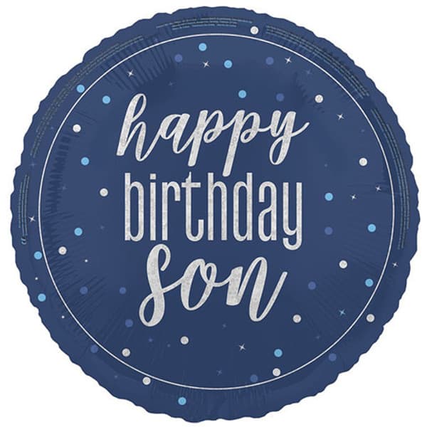 Unique Party Happy Birthday Son Foil Balloon Blue One Size