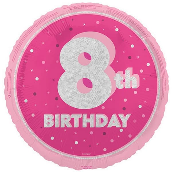 Unique Party Prismatic 8th Birthday Foil Balloon