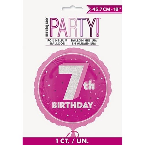 Unique Party Prismatic 7th Birthday Foil Balloon
