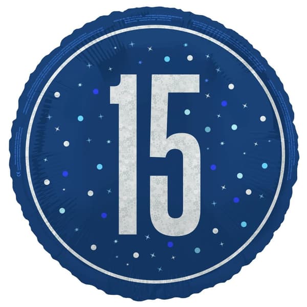 Unique Party Prismatic 15th Birthday Foil Balloon Blue One Size