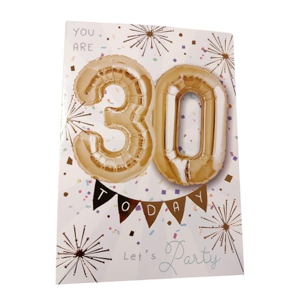 Sensations You Are 30 Today Foil Balloon Gold One Size