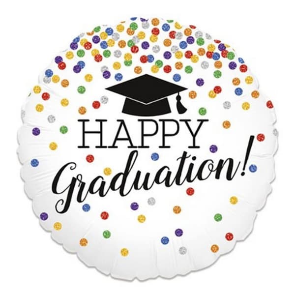 Oaktree Happy Graduation Confetti Foil Balloon Multicoloured One Size