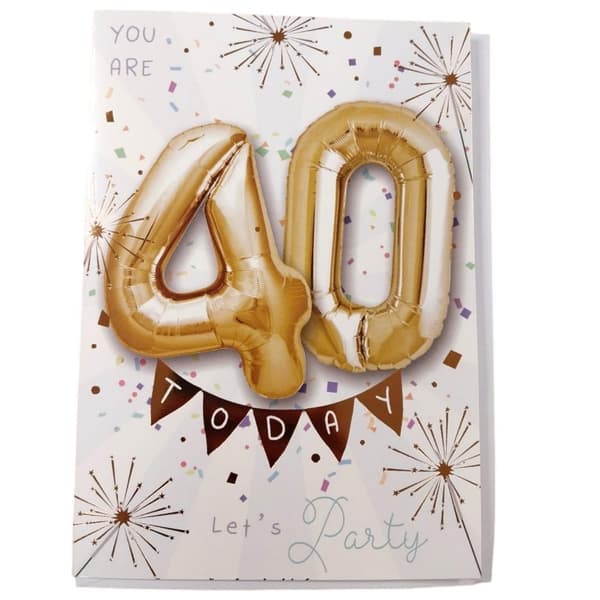 Sensations 40 Idag Folie Ballong Gold One Size