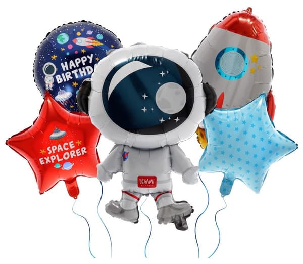 Folieballonger Let's Party Rymden 5-pack Legami
