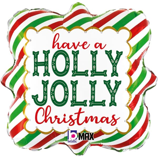 Oaktree Holly Jolly Christmas folieballong Multicoloured One Size