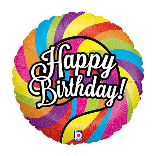 Oaktree Lollipop Happy Birthday Foil Balloon Multicoloured One Size
