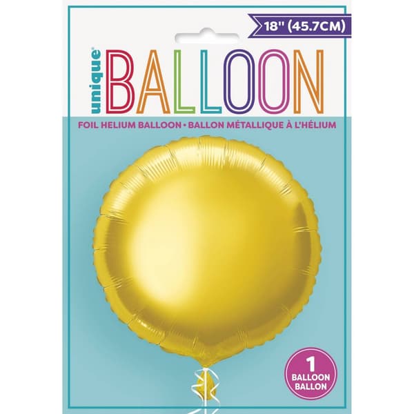 Unique Party Rund folieballong (förpackning med 5)