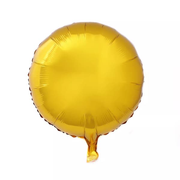 Unique Party Rund folieballong (förpackning med 5) Gold One Size