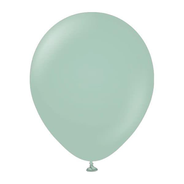 Kalisan Retro Latex Balloon (Pack of 25) Winter Green One Size